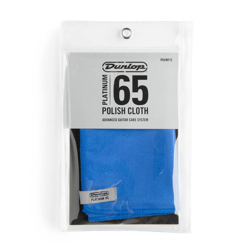 Jim Dunlop Platinum 65 Microfibre Guitar Polish Cloth *NEW* P65MF12