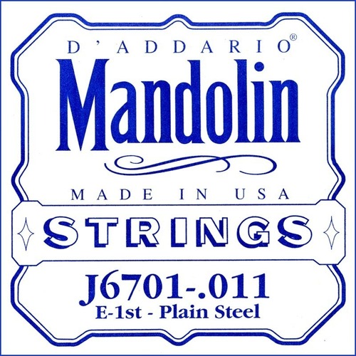 D'Addario J6701 Nickel Mandolin Single String, .011
