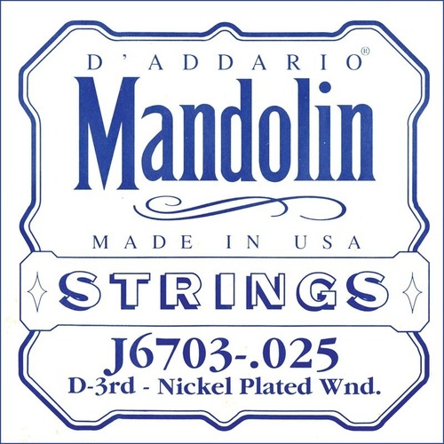 D'Addario J6703 Nickel Mandolin Single String, .025