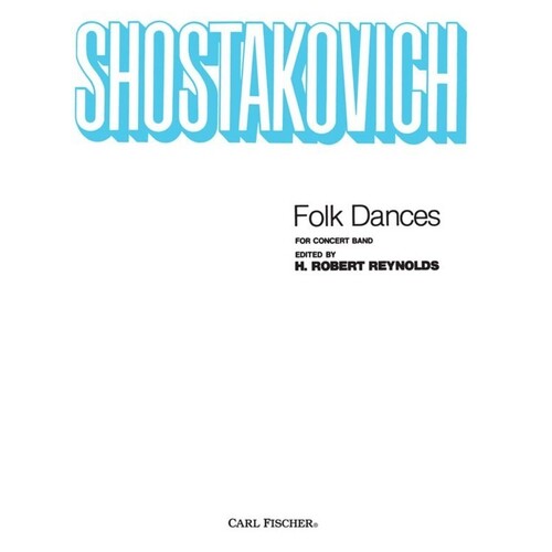 Shostakovich - Folk Dances Concert Band Score/Parts Book