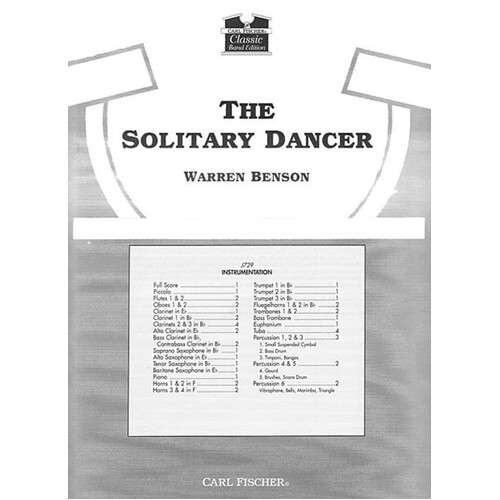 Solitary Dancer Concert Band (Music Score/Parts) Book