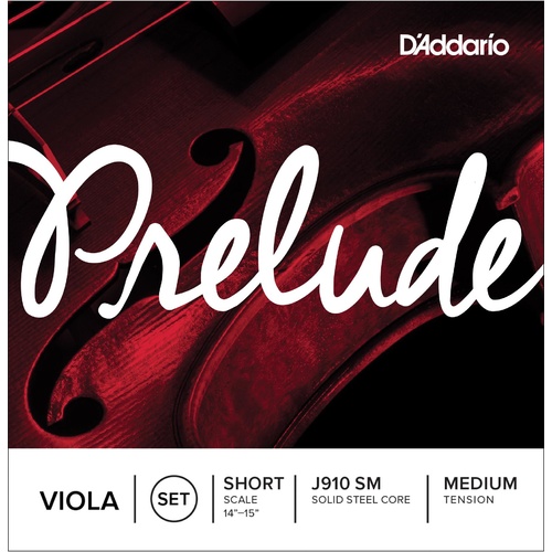 D'Addario Prelude Viola String Set, Short Scale, Medium Tension