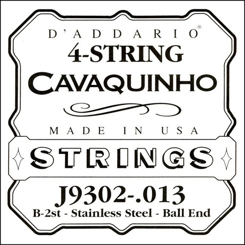 D'Addario J9302 Plain Steel Single Cavaquinho String, .013