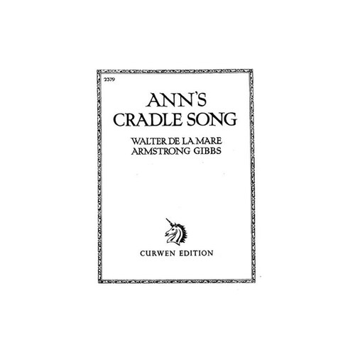 Anna Cradle Song Voice/Piano Book