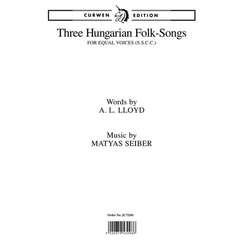 Three Hungarian Folk Songs (ssAA)