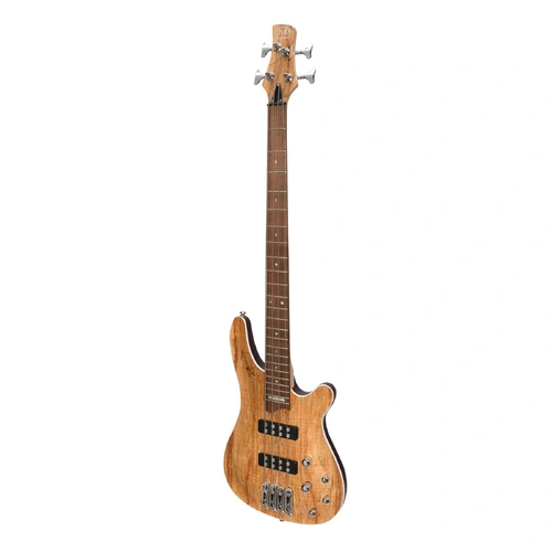 J&D Luthiers JD-2000-SPM 4-String Contemporary Active Electric Bass Guitar Natural Satin