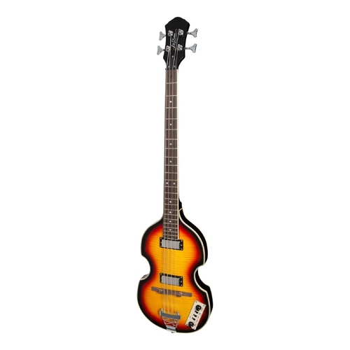 J&D Luthiers JD-BB10-TSB 4-String Violin-Style Electric Bass Guitar Tobacco Sunburst
