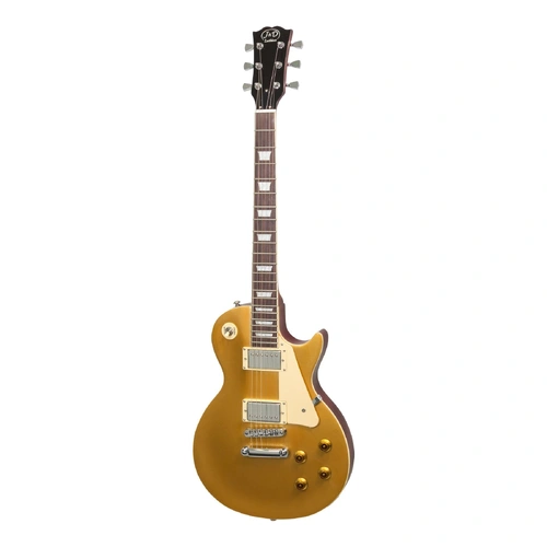 J&D Luthiers JD-DLP-GLD LP-Style Electric Guitar Gold Top with Mahogany Body and Vintage Humbuckers