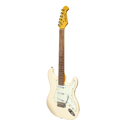 J&D Luthiers Traditional ST-Style Electric Guitar Vintage White JD-DST-VWH