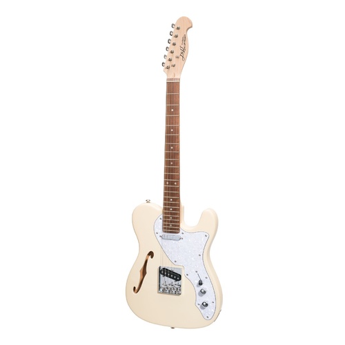 J&D Luthiers Thinline TL Style Electric Guitar (Vintage White)