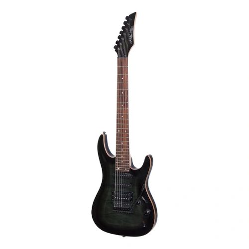 J&D Luthiers JD-IE97-TBK 7-String Contemporary Electric Guitar Transparent Black