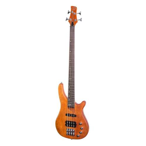 J&D Luthiers JD-RM4-NST 4-String T-Style Active Electric Bass Guitar Natural Satin