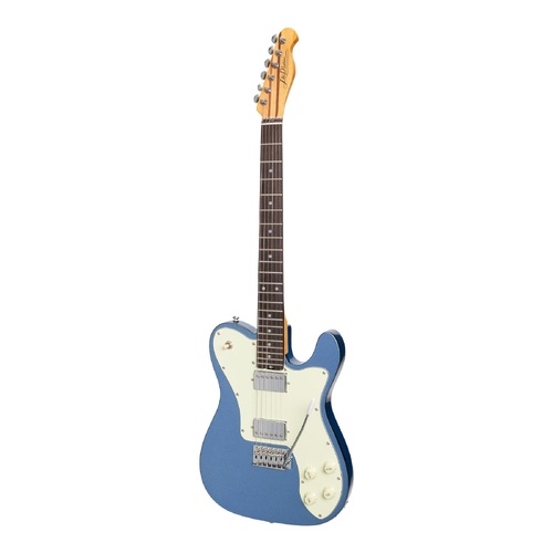 J&D Luthiers Deluxe TE-Style Electric Guitar Metallic Blue JD-TL12-MBL/MS