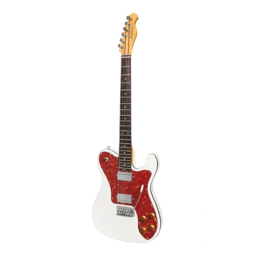 J&D Luthiers Deluxe TE-Style Electric Guitar JD-TL12-WHT White 6-String Solid Basswood