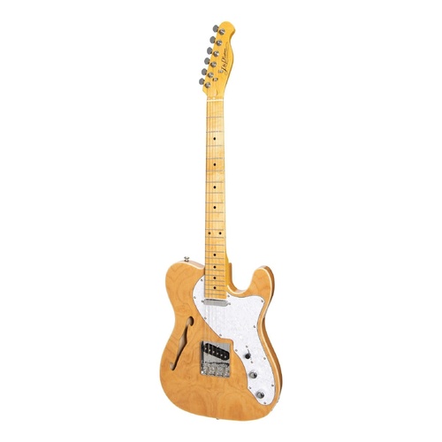 J&D Luthiers Solid Ash Thinline TE-Style Electric Guitar JD-TL3-NGL Natural Gloss