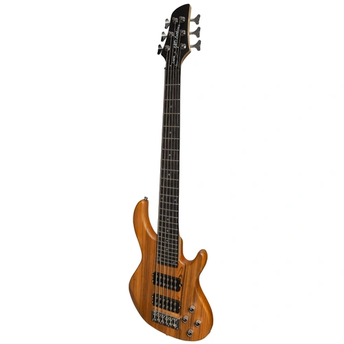 J&D Legacy Series Mahogany & Zebrano T-Style 6 String Electric Bass Guitar