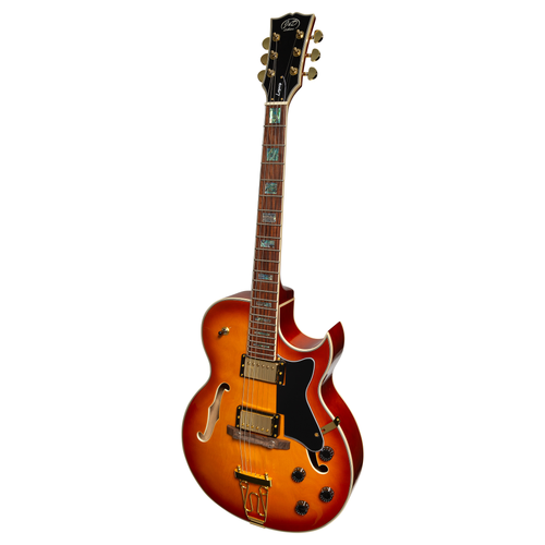 J&D Luthiers JDL-ESF-VTS Hollow Body Archtop Electric Guitar Vintage Sunburst