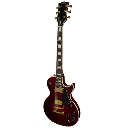 J&D Luthiers LP Custom-Style Electric Guitar Gloss Wine Red JDL-LC-WRD