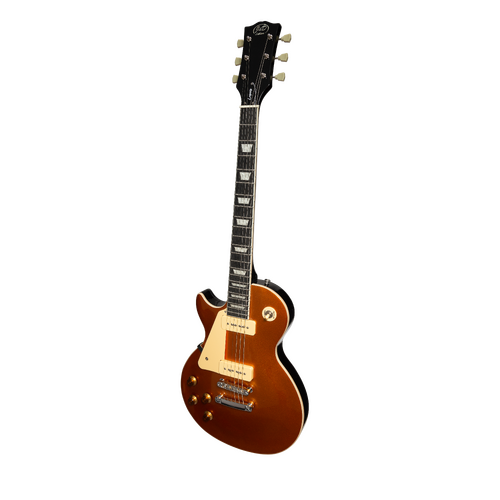 J&D Luthiers LP-Style '56 P-90 Left Handed Electric Guitar Gold Top JDL-LSSL-GT