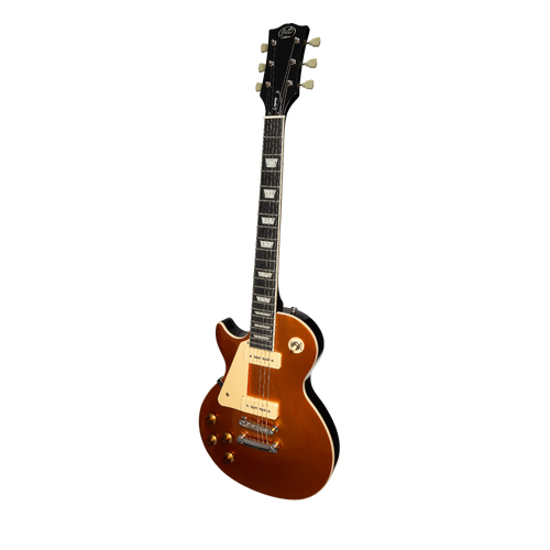 J&D Luthiers LP-Style '56 P-90 Electric Guitar Left Handed Gold Top JDL-LSSL-GT