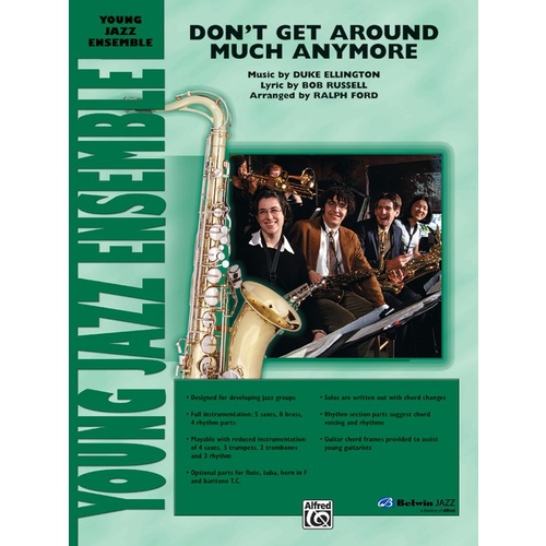 Don't Get Around Much Anymore Jazz Ensemble Sheet Music Grade 2 Score
