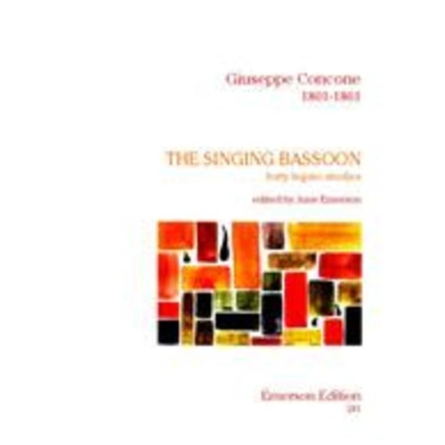 Singing Bassoon Forty Legato Studies Op 17 by Giuseppe Concone, Emerson Edition, 1 Page