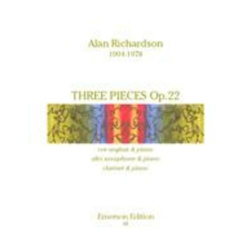 Richardson - Three Pieces Op 22 Cor Anglais/Piano (Softcover Book)