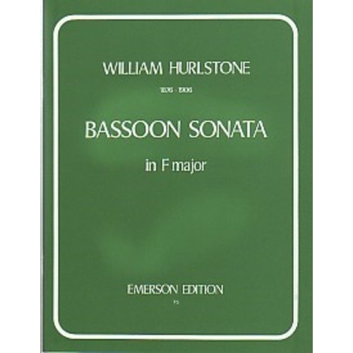 Hurstone - Sonata F Bassoon/Piano Book