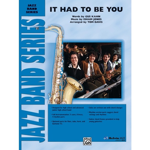 It Had To Be You Jazz Ensemble Sheet Music Grade 3