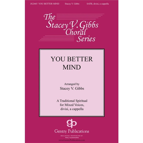 You Better Mind SATB A Cappella Book