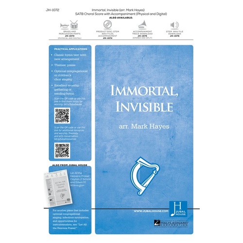 Immortal Invisible God Only Wise SATB Book