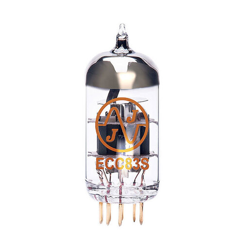 JJ Electronic ECC83/12AX7 Gold Pin Preamplifying Tube - High Gain, Low Noise Double Triode