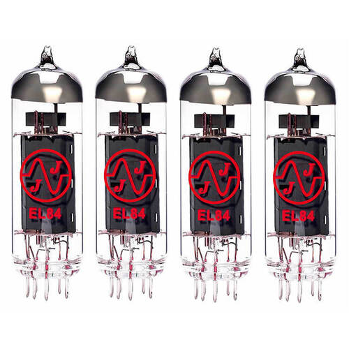 JJ Electronic EL84 Power Tubes Matched Quad 12W Output Pentode for Guitar and Hi-Fi Amplifiers