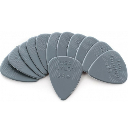 Jim Dunlop .88 mm Nylon 12 Pick Pack Grey Standard
