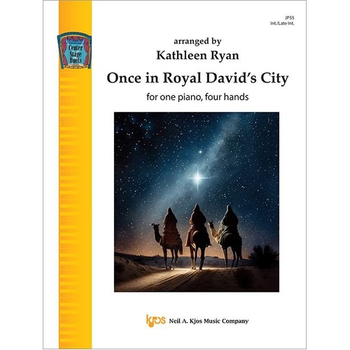 Once in Royal David's City for Piano Duet by Kathleen Ryan, 8 Pages, Neil A. Kjos Music Company