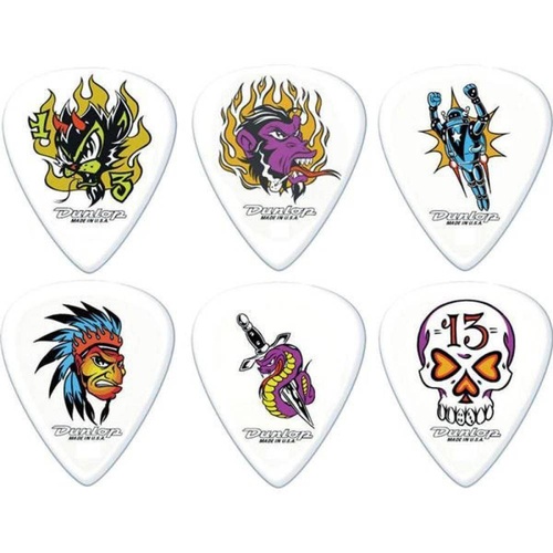 6 x Jim Dunlop BLACKLINE ORIGINAL Assorted Guitar Picks 0.73mm BL100P.73