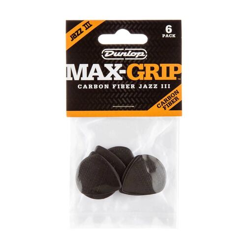 Dunlop Jazz III Max Grip Players Pack Grey - 6 Pack