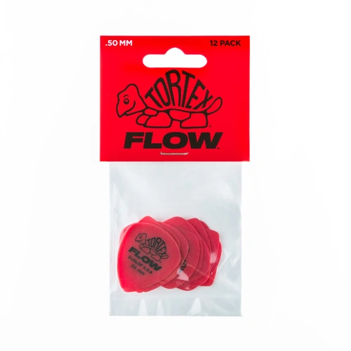Jim Dunlop .50mm Tortex Flow Players Guitar Picks - Pack of 12