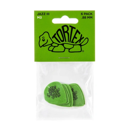 Jim Dunlop Tortex Jazz M3 Player Pack Guitar Picks 0.88mm