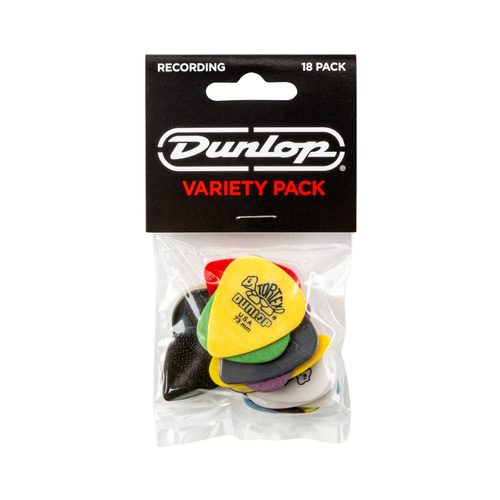 Dunlop PVP120 Recording Pick Variety Pack - 18 Picks, Multiple Materials and Gauges for Studio Work