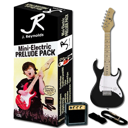 J.Reynolds Mini ST Electric Guitar Prelude Starter Pack Black