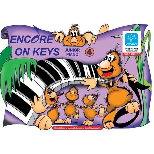 Encore on Keys Junior Piano Level 4 with Flash Cards and Audio Files