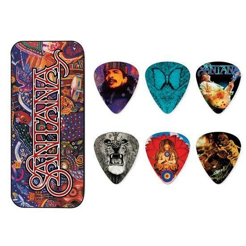 JIM DUNLOP Santana Collector's Pick Tin Includes 6 Tortex Medium Picks