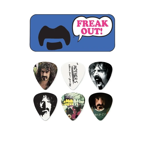 Jim Dunlop Frank Zappa Blue Medium Pick Tin - 6 Picks, Collectors Series