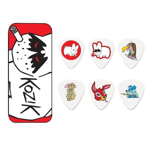 Jim Dunlop Frank Kozik Animals Pick Tin + 6 x Tortex .73mm Guitar Picks *NEW*