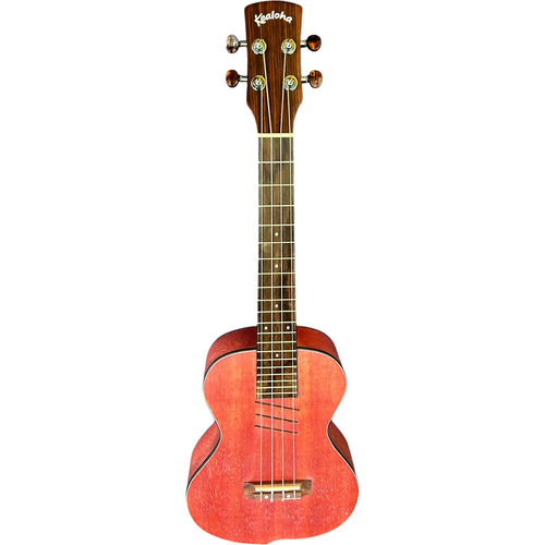 Kealoha JU-Series Tenor Ukulele with Offset Design Red Stain Finish