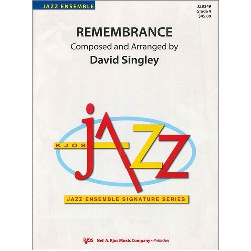 Remembrance - Jazz Ensemble Score with Trombone Solo and Cadenza Parts