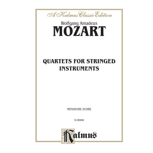 String Quartet K80 K155 K156 Miniscore Chamber Sheet Music