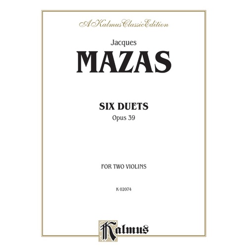 Duets 6 Op 39 Book 2 Nos 4-6 For 2 Violin