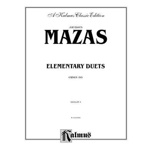 Elementary Duets Op 86 For 2 Violin